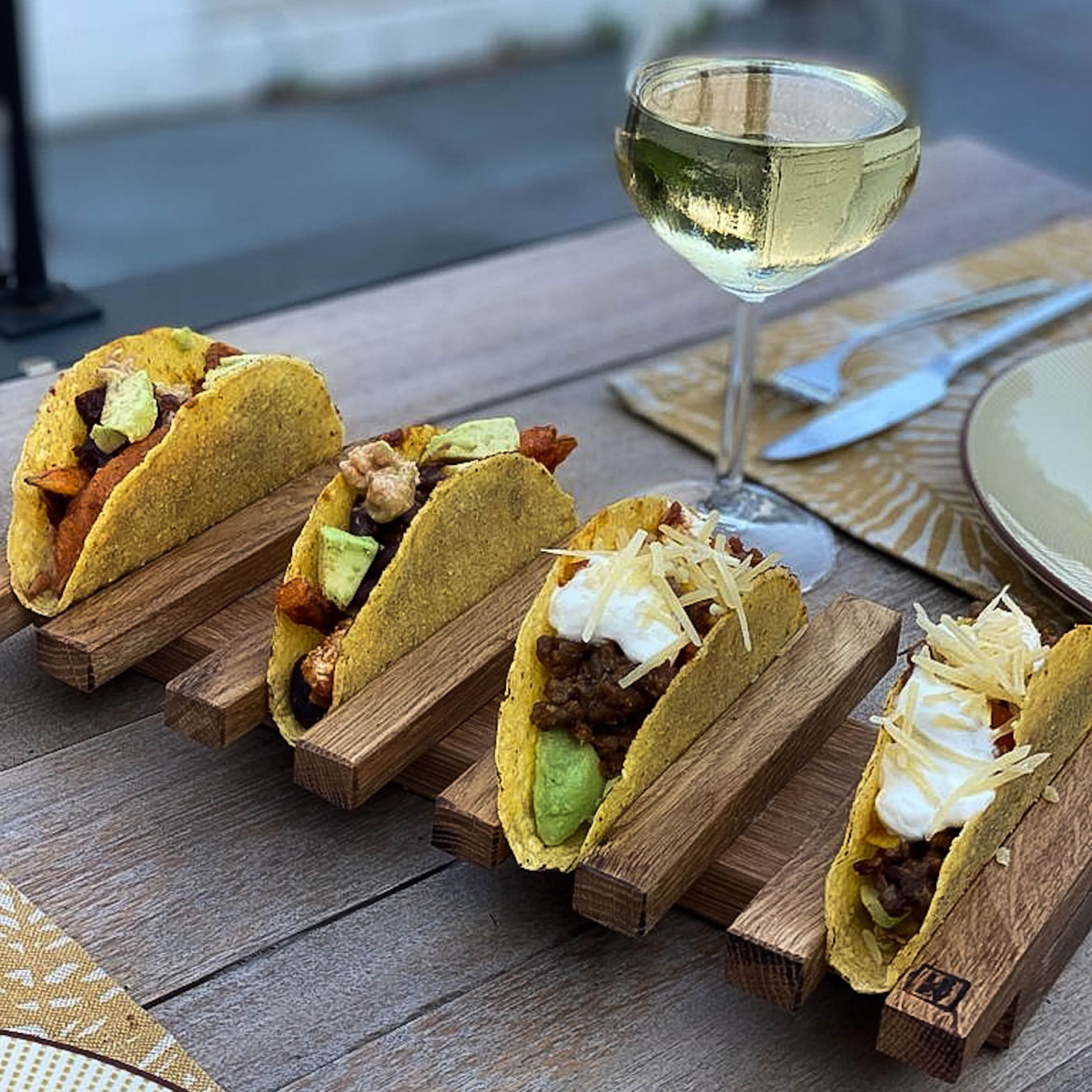 Studio LEEV Taco houder plank handmade